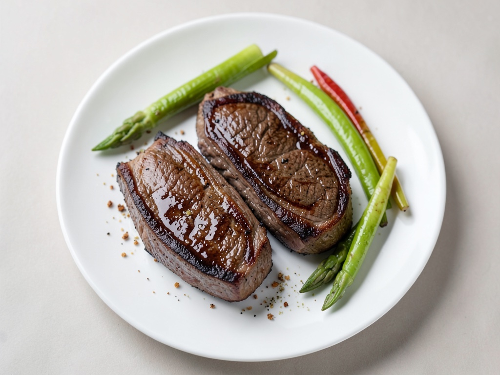 T-Bone-Steak grillé avec maïs et poivrons