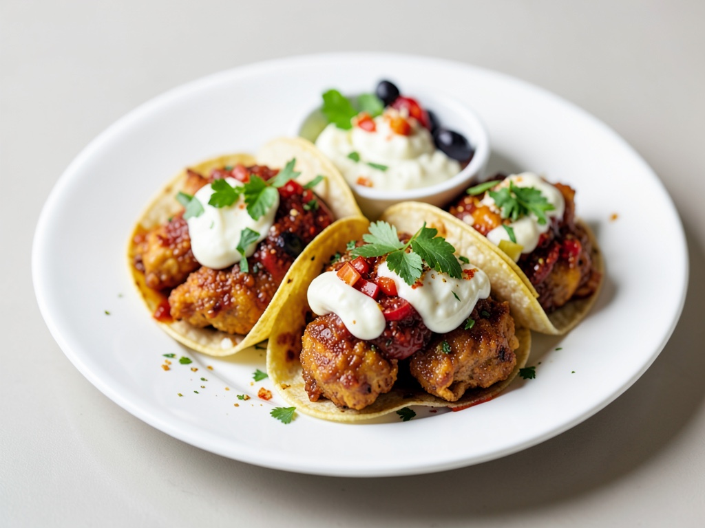 Tacos di pollo con salse fresche