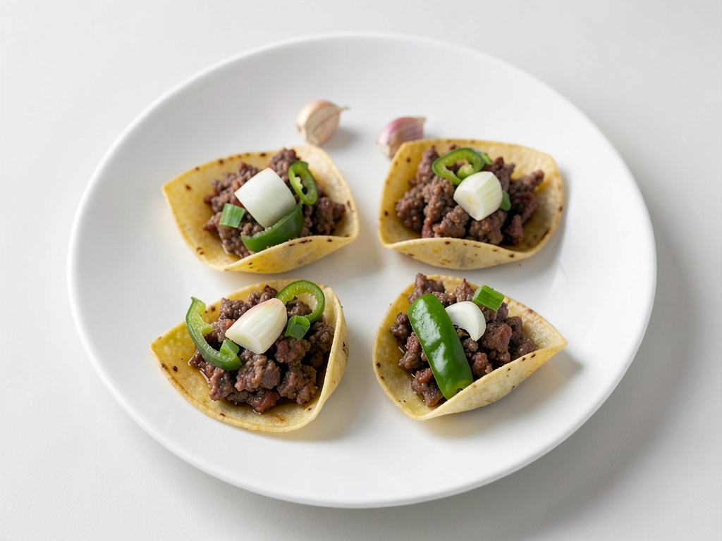 Gusci da Taco croccanti con carne macinata speziata