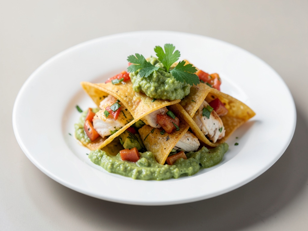 Taco Shell croccanti con pollo e guacamole fresco