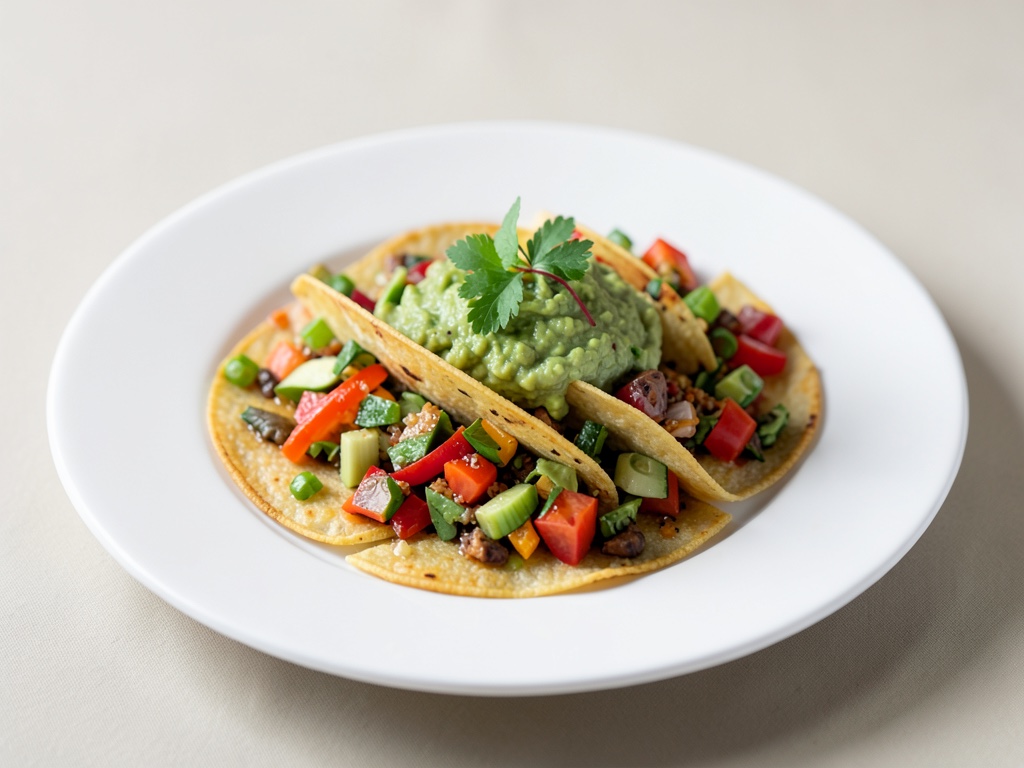 Tacos di verdure con guacamole fresca