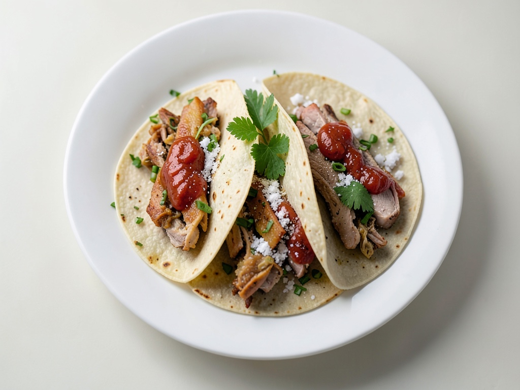 Tacos di pollo con insalata fresca d'arancia