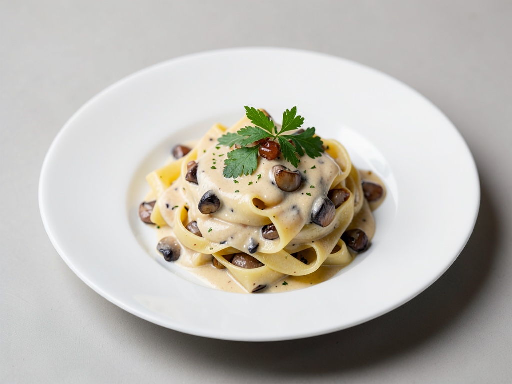 Tagliatelle cremose ai porcini