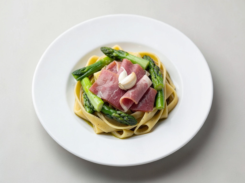 Tagliatelle con asparagi verdi