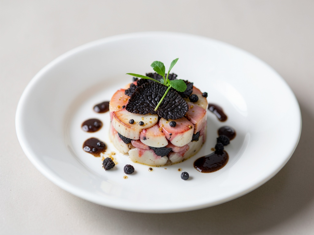 Tartare di capesante al tartufo nero