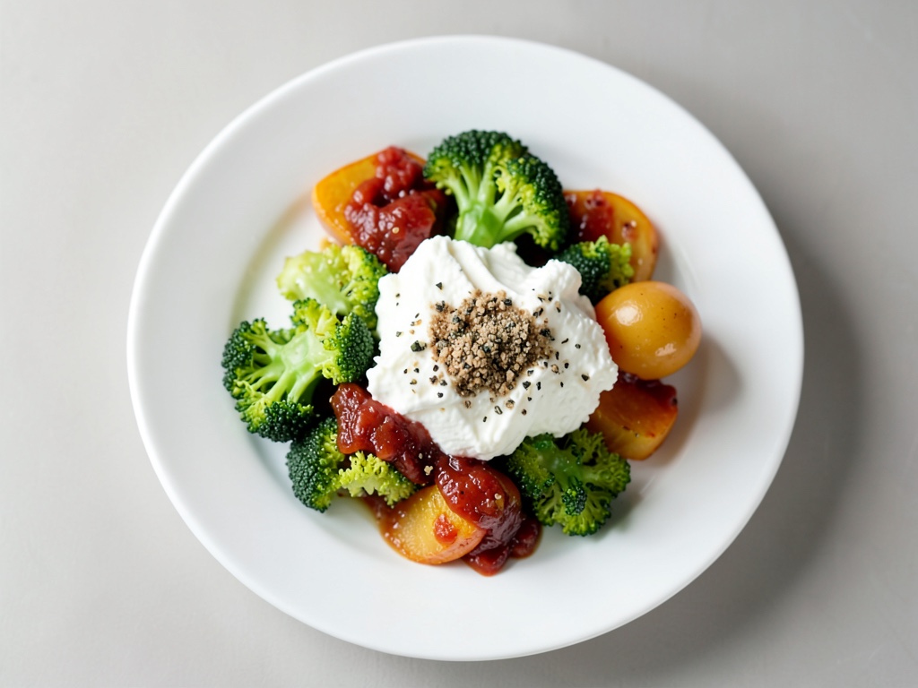 Tarte Brocoli-Gorgonzola avec Relish de Poires