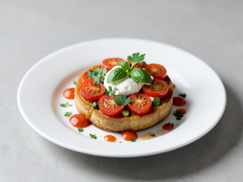 Tartelina di pomodorini del Barletta al basilico e ricotta