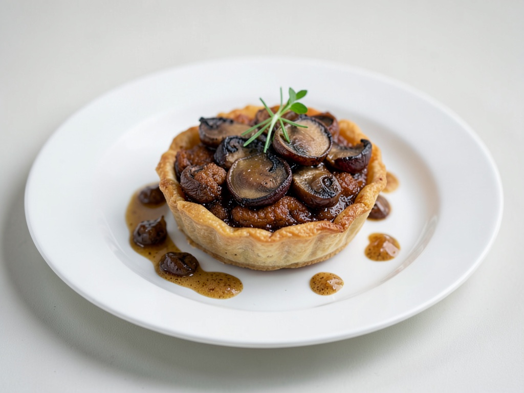 Tarte croustillante aux cèpes