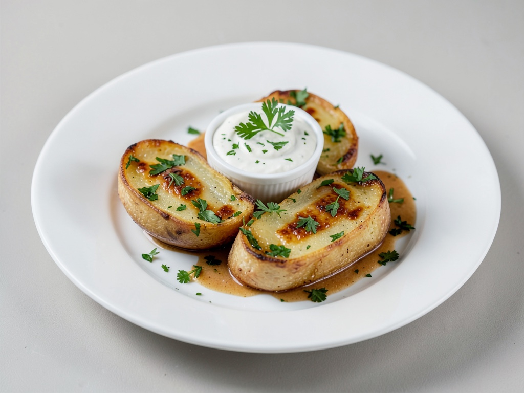 Fagottini di Patate e Menta con Salsa
