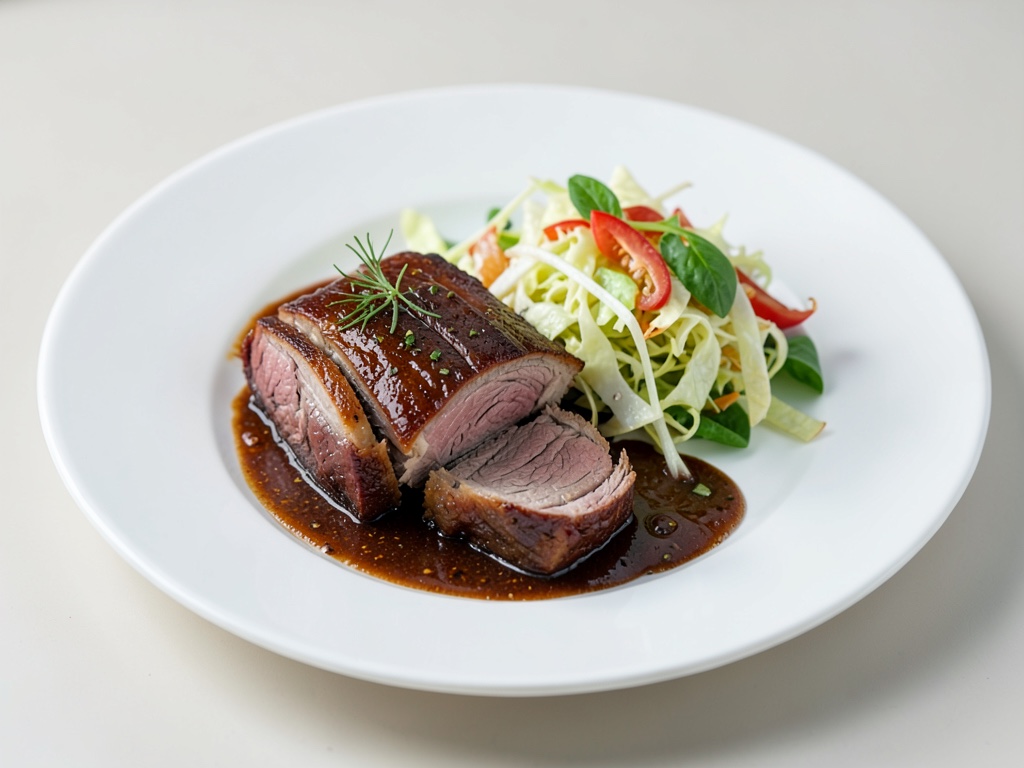Carne di Vienna con insalata di cavolo tiepida