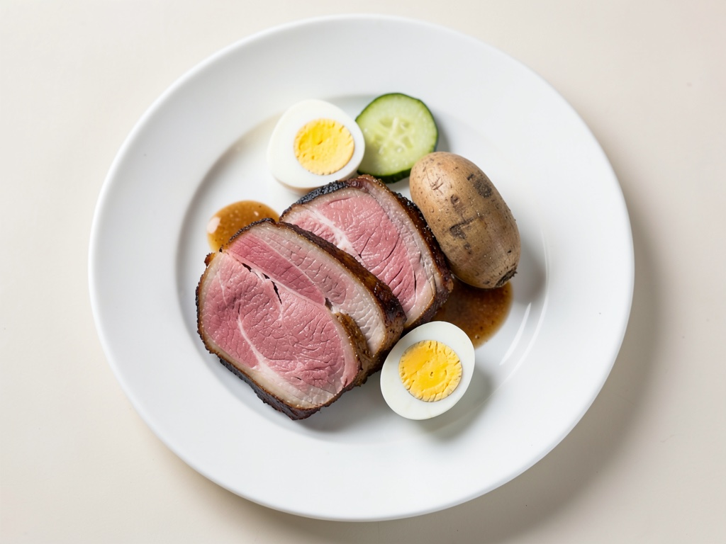Assiette froide de rôti de porc avec gelée
