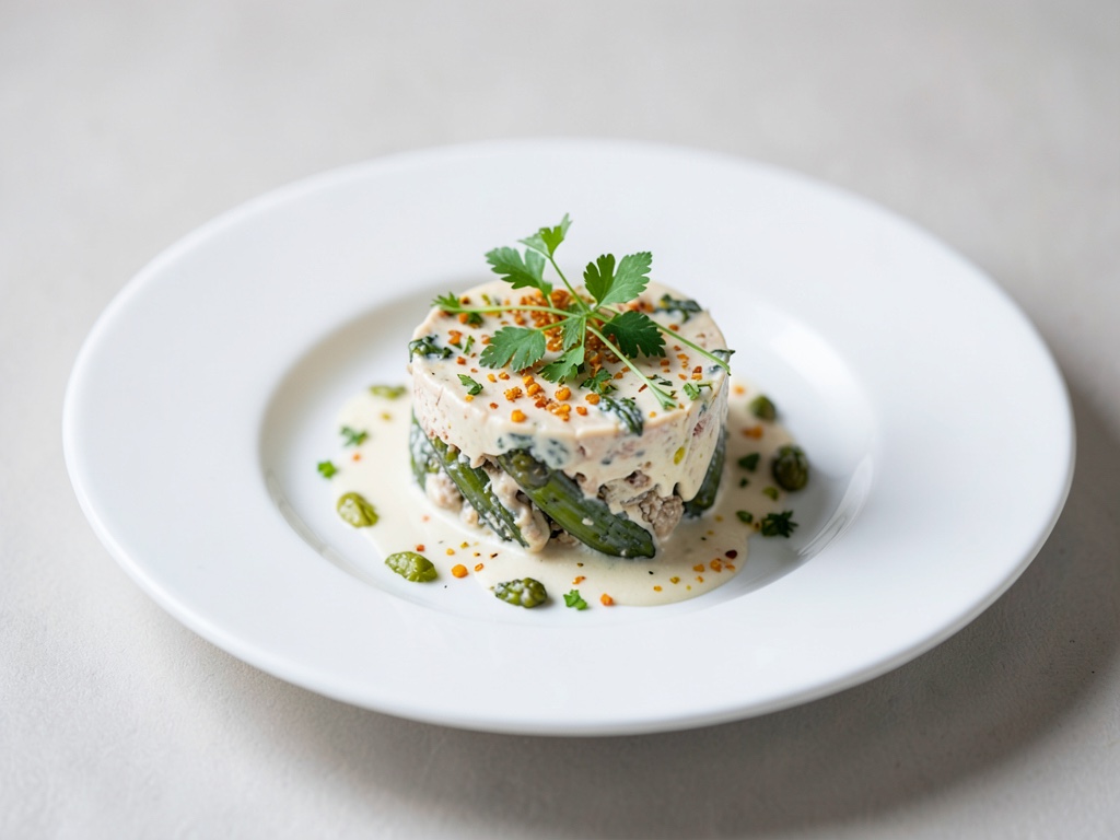 Terrina cremosa di asparagi e aglio orsino