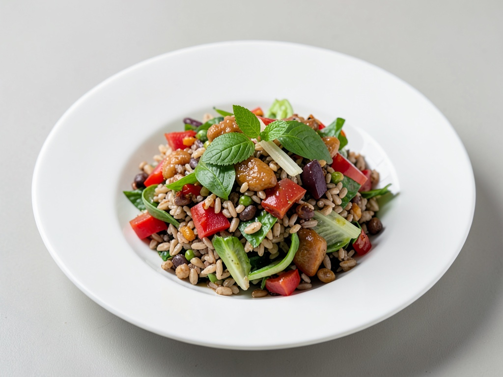 Insalata tex-mex piccante con riso selvatico