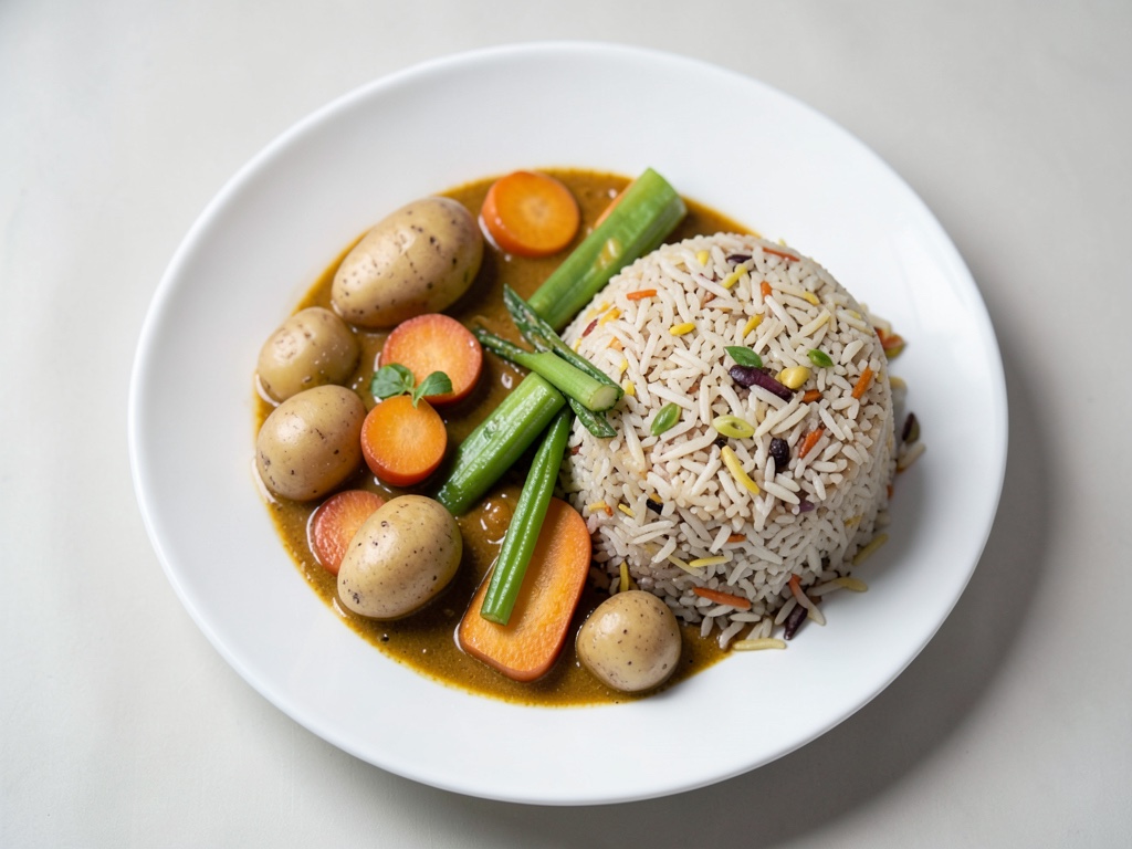 Curry tailandés cremoso con verduras