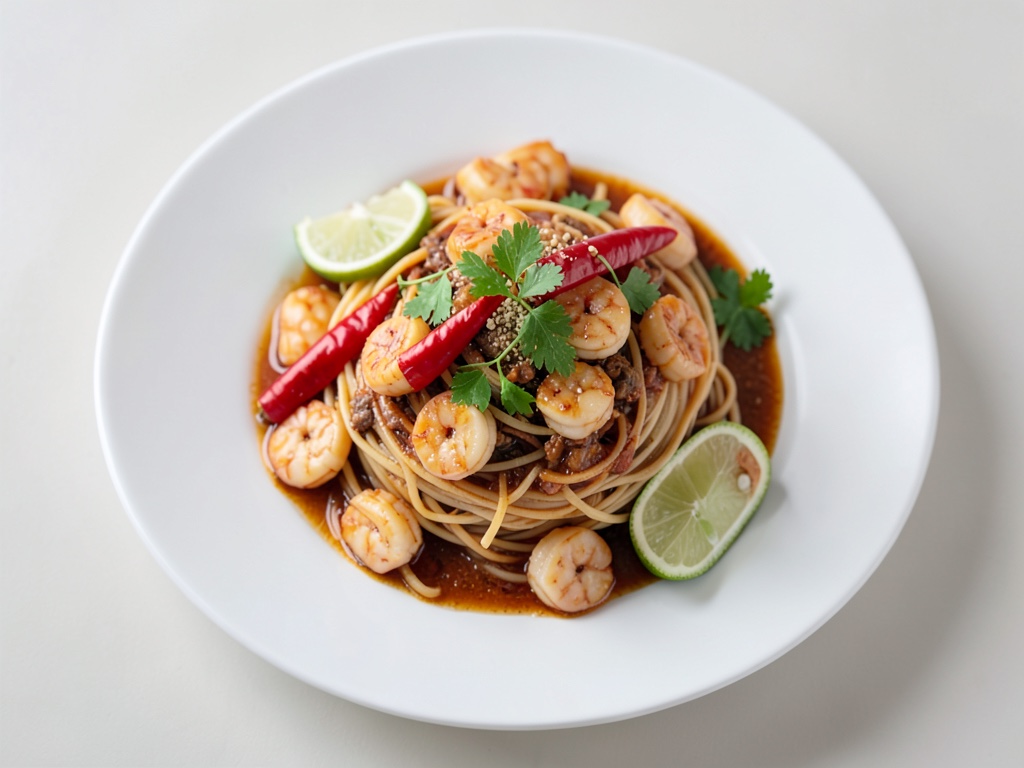Insalata di gamberi thailandesi con noodles