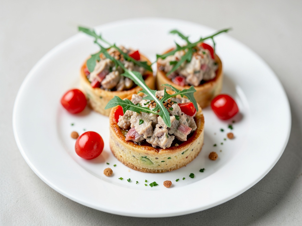 Coccole di tonno con pomodorini e rucola