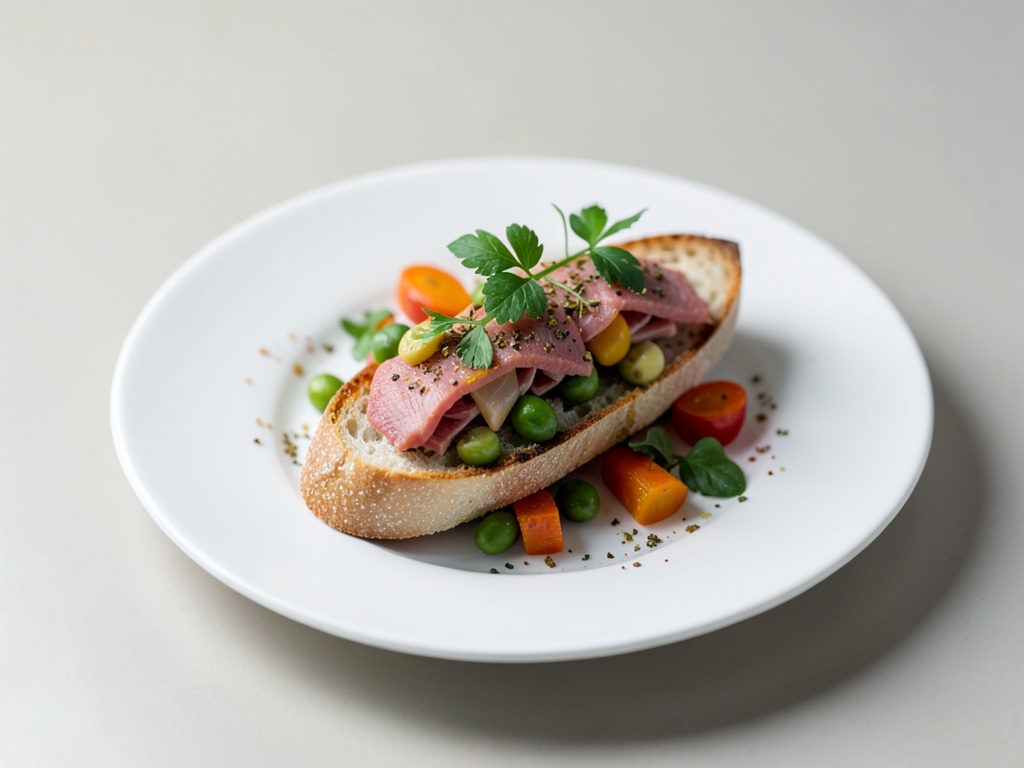 Fresco panino baguette al tonno e verdure