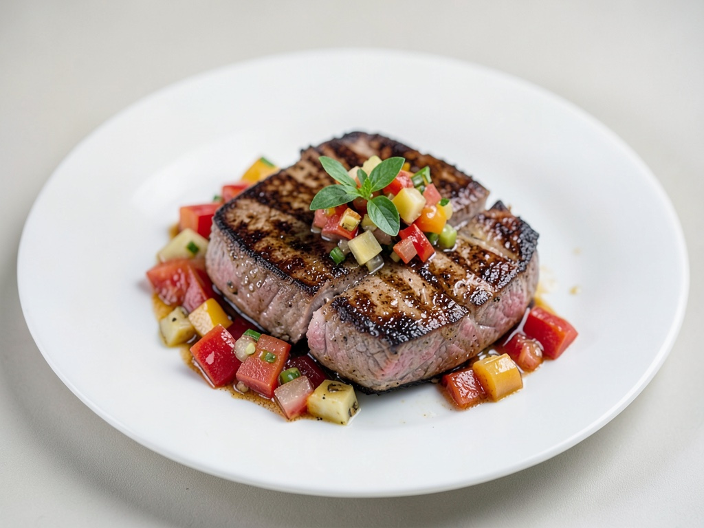 Steak di tonno con salsa fruttata