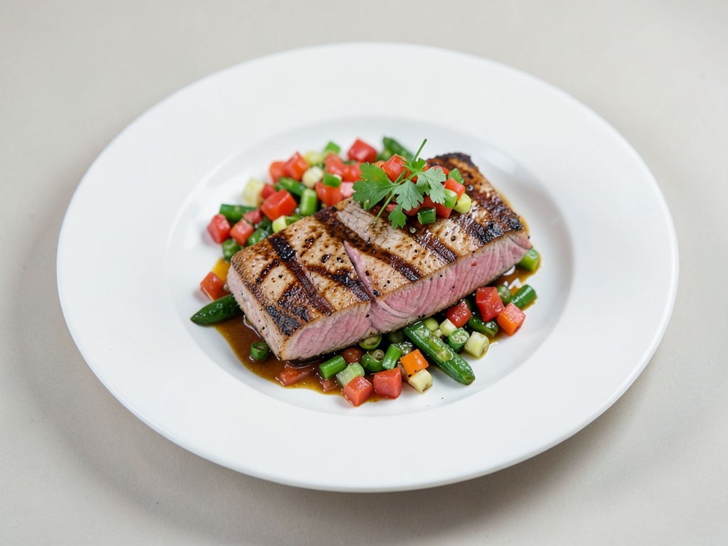 Tonno alla griglia con salsa fruttata