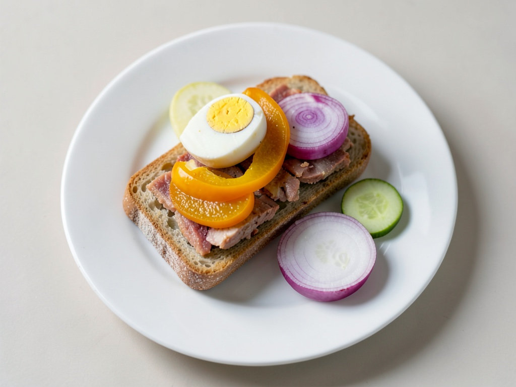 Sándwich cremoso de atún con huevo