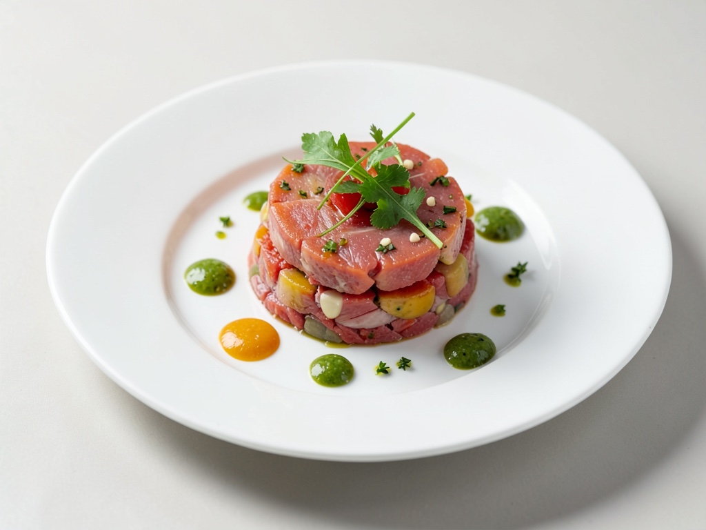 Tartare de thon et tomates