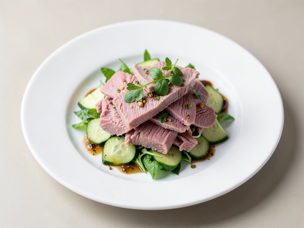 Insalata fresca di tonno e cetriolo
