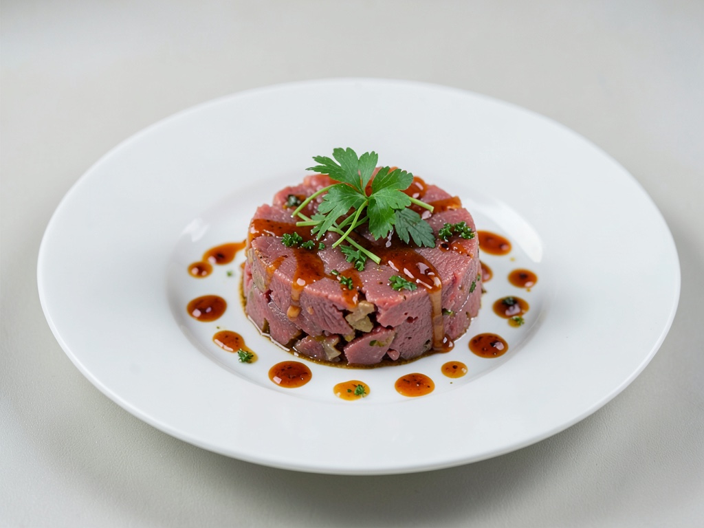 Tatare di tonno alla griglia con olio al peperoncino