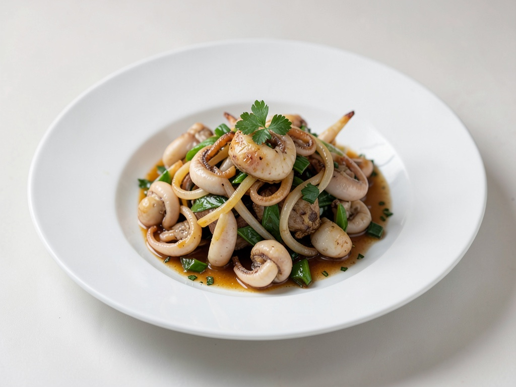 Padella di calamari veloce con cipollotti