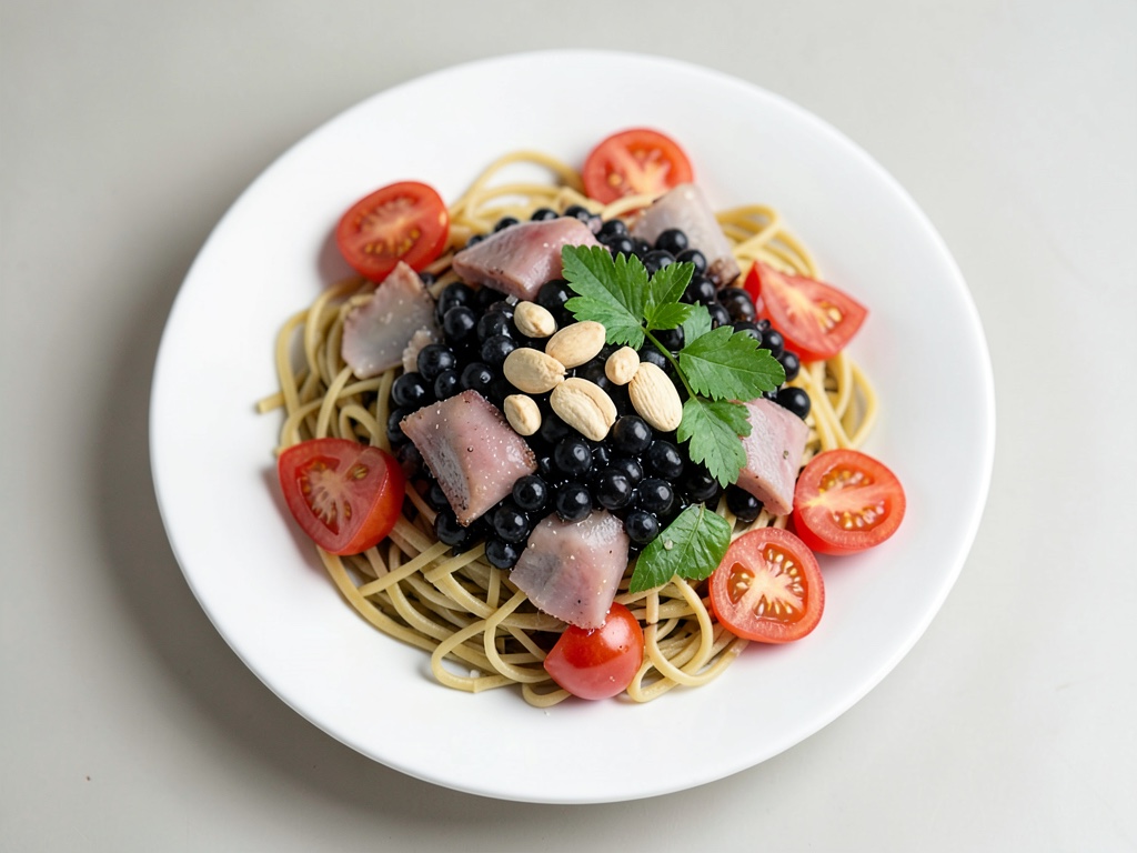 Tintenfisch-Nudelsalat