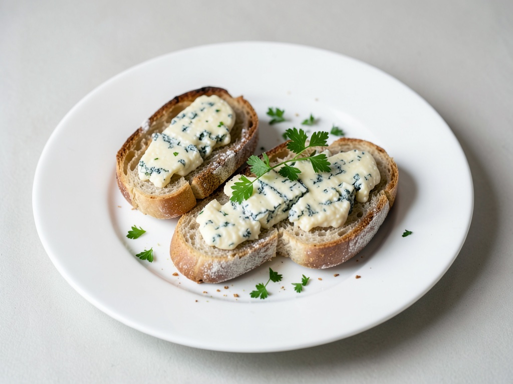 Toasts avec fromage bleu