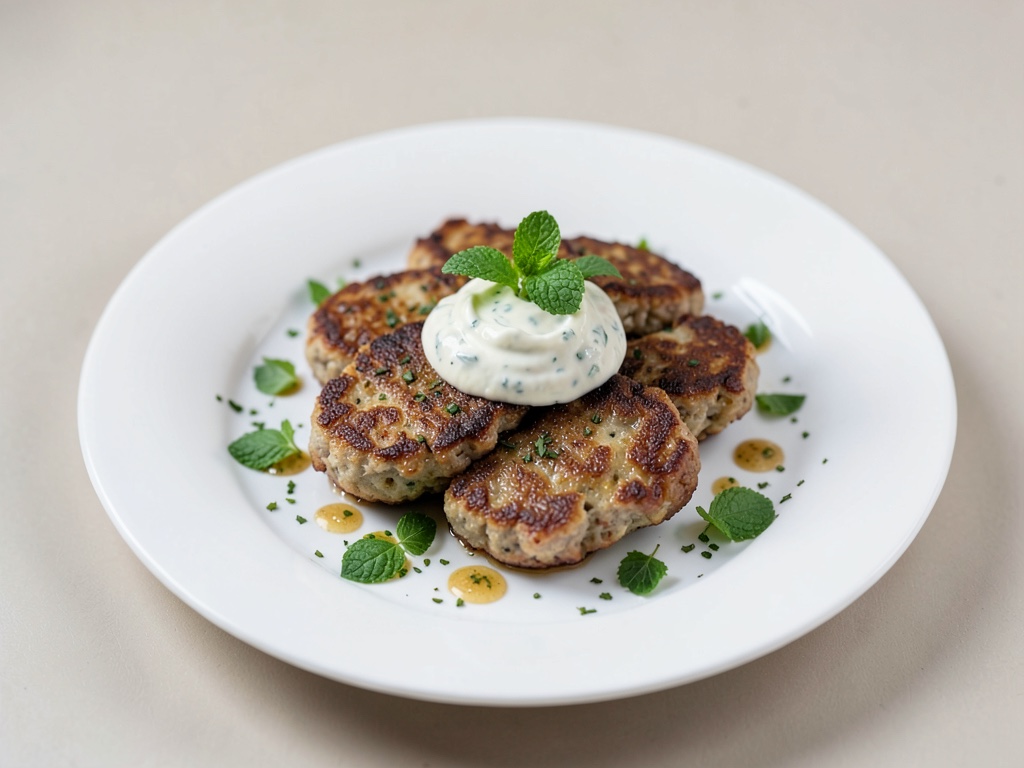 Tofu crocantes con salsa de yogur y menta