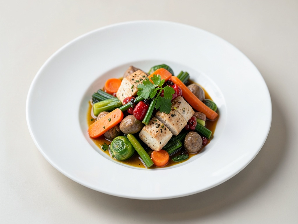 Zuppa di verdure con tofu