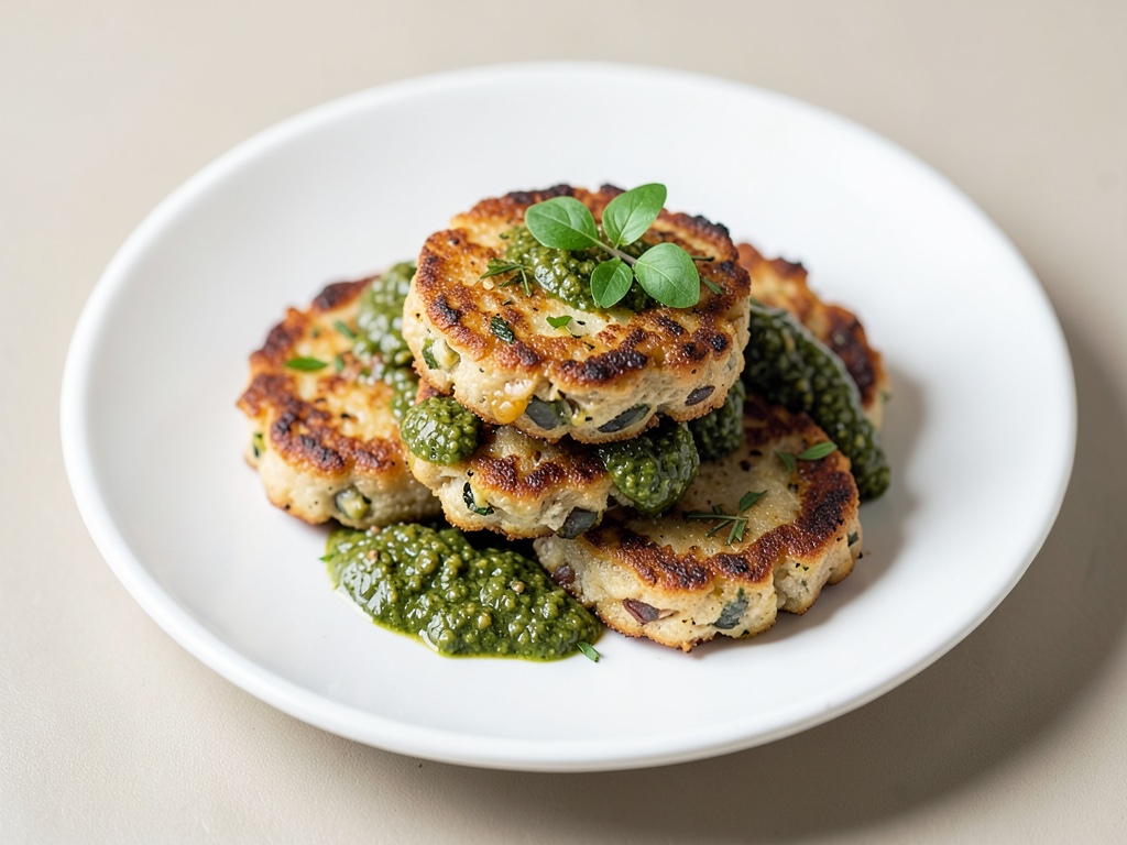 Gaufrettes croustillantes de tofu et légumes au pesto à l'origan