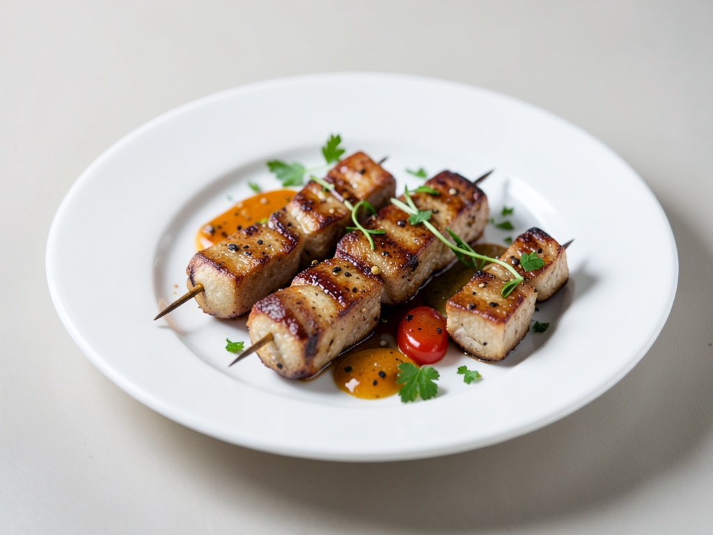 Spiedini di tofu e peperone alla griglia