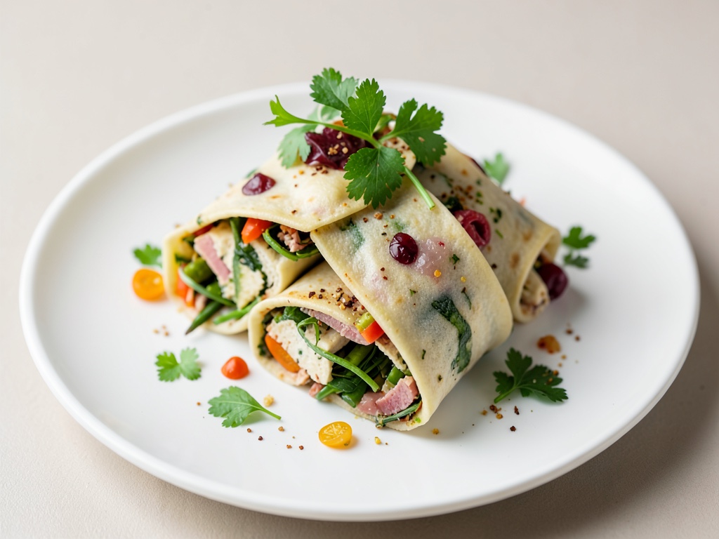 Rollitos de ensalada con tofu