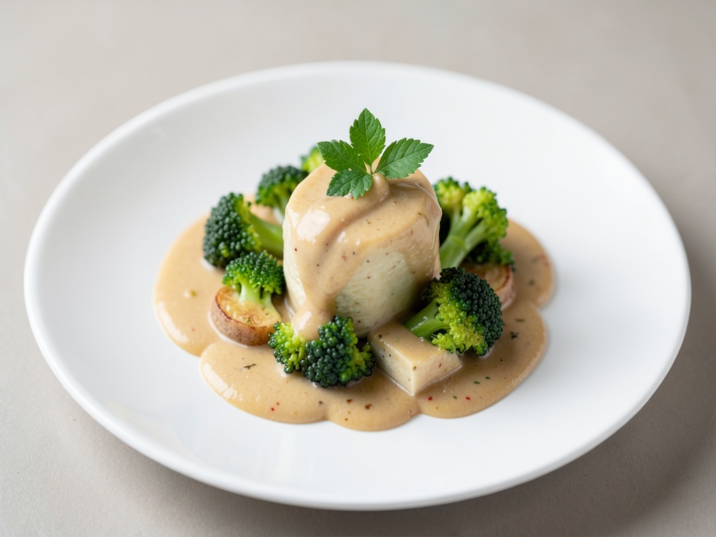 Tofu et brocoli en sauce arachide