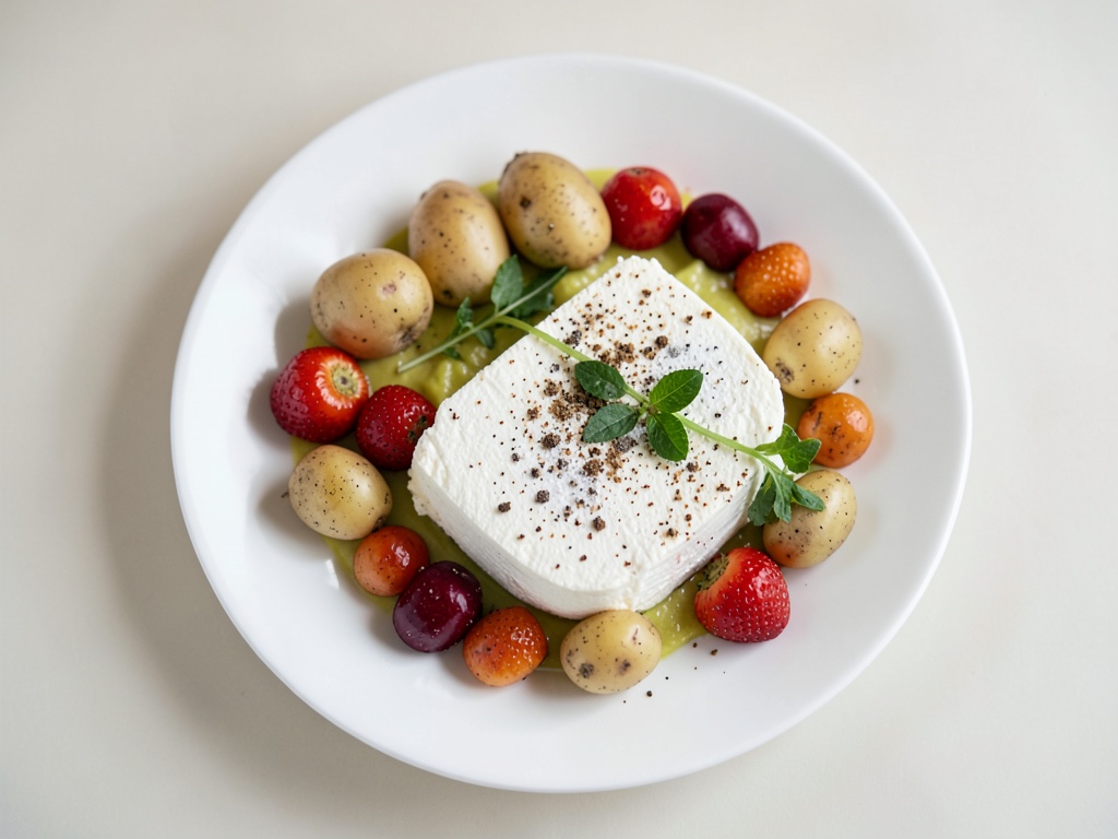 Bowl salade de brochettes de tofu fruitée