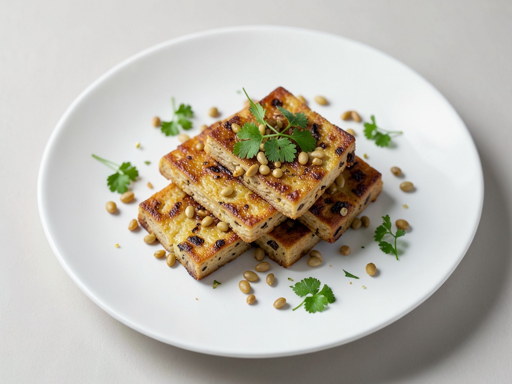 Steak di tofu salati con semi di zucca