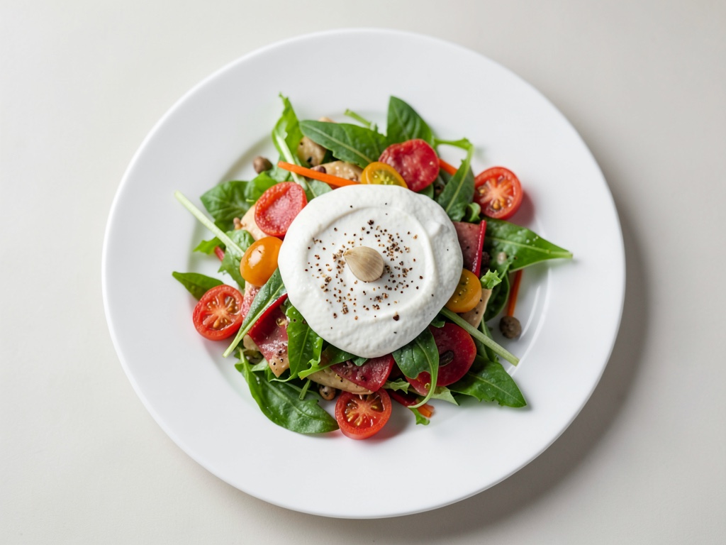 Insalata di pomodori con yogurt alle spezie