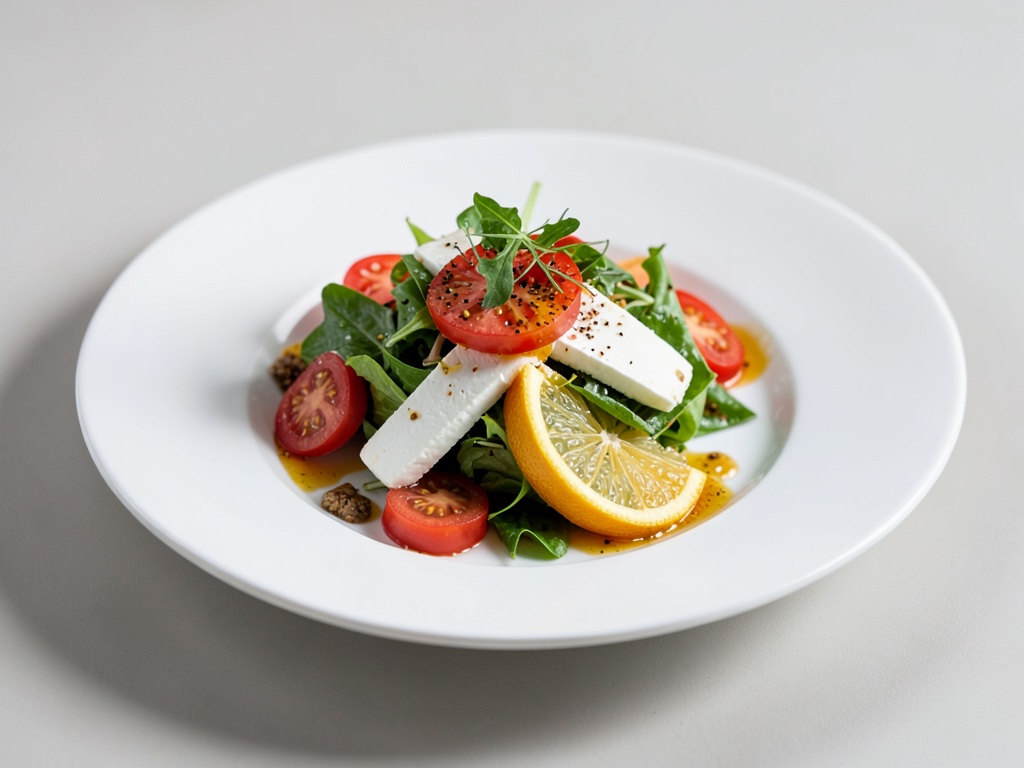 Salade fraîche à la tomate, mozzarella et orange