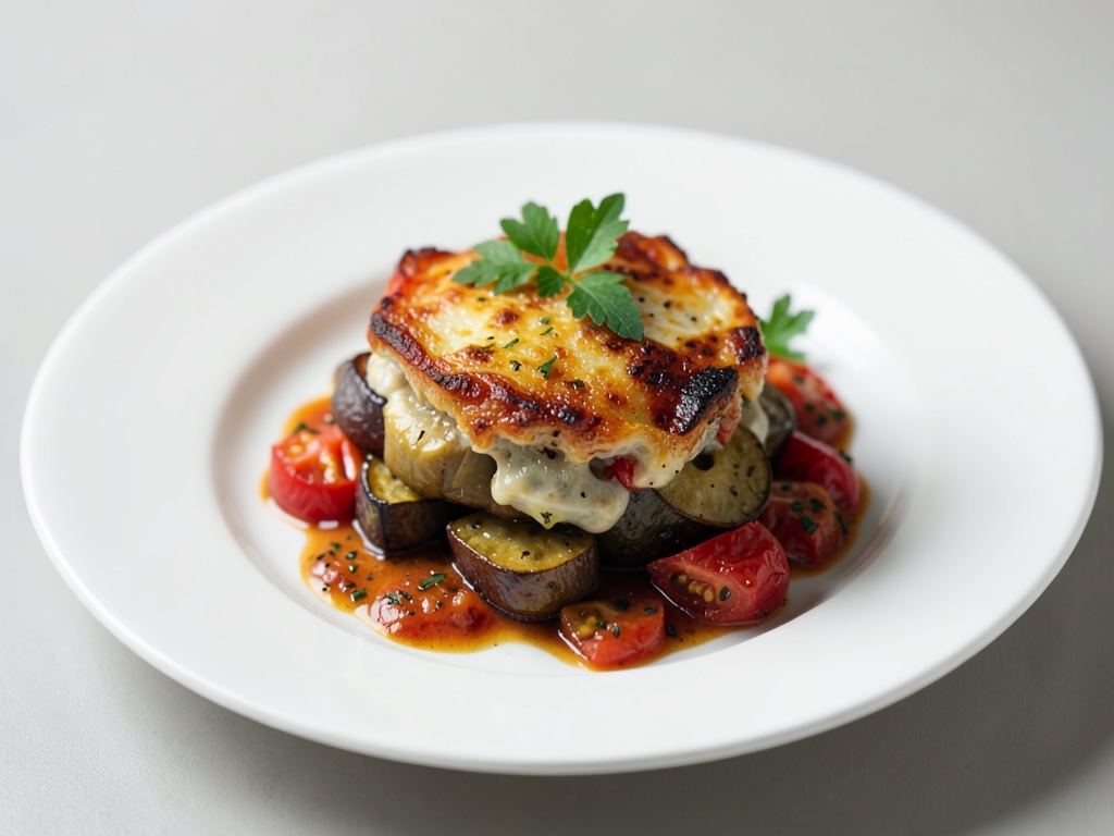 Gratin croccante di melanzane e pomodori