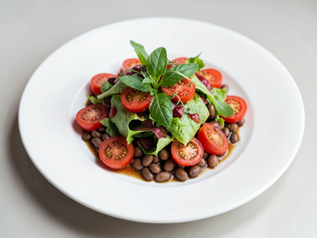 Insalata fresca di pomodori e fagioli