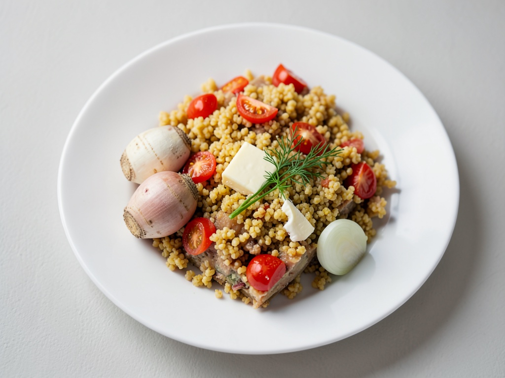 Cremoso gratin di couscous al pomodoro