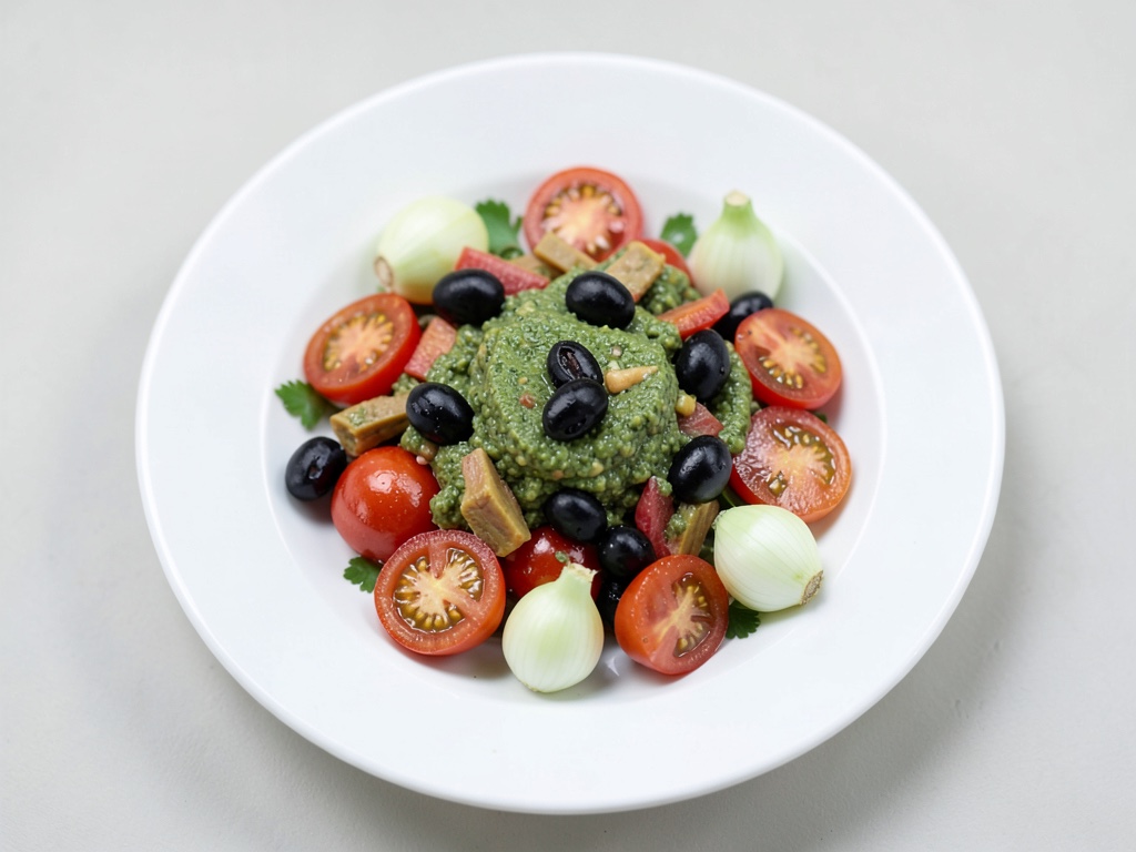 Insalata di pomodorini e finocchi con pesto