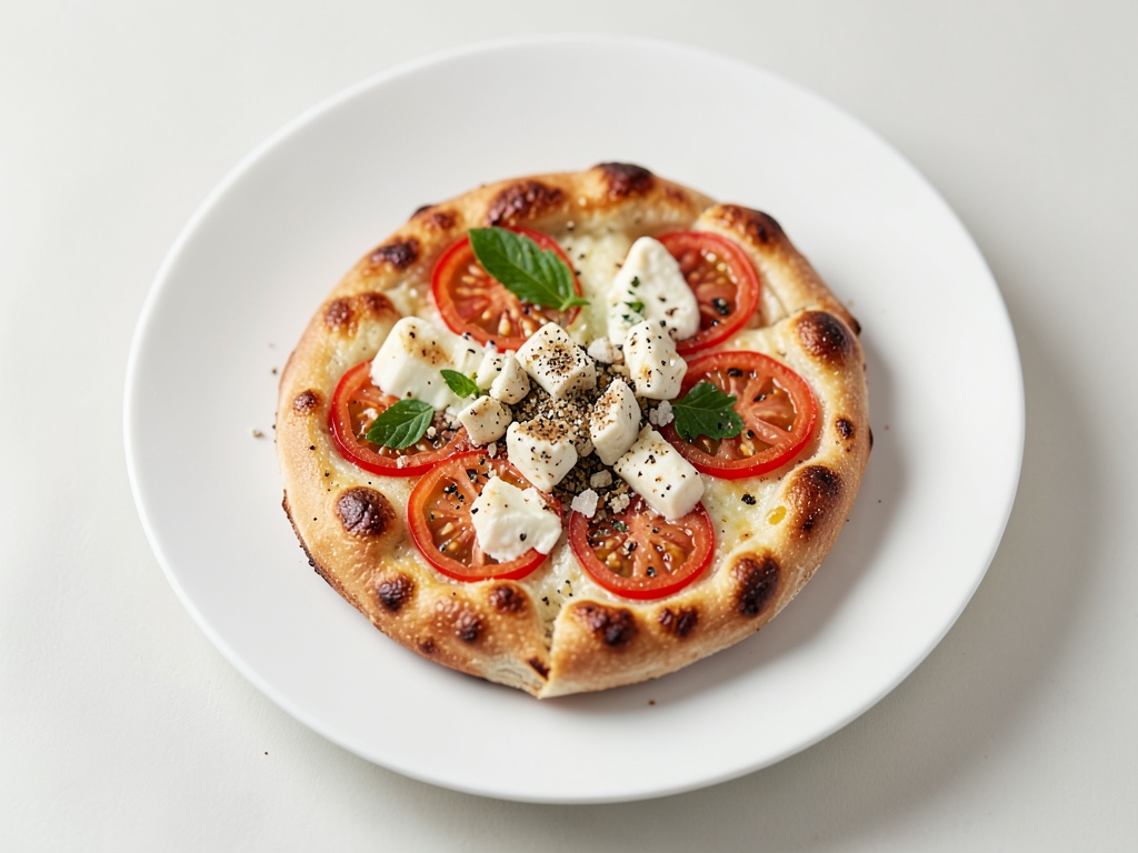 Focaccia al pomodoro con formaggio di capra