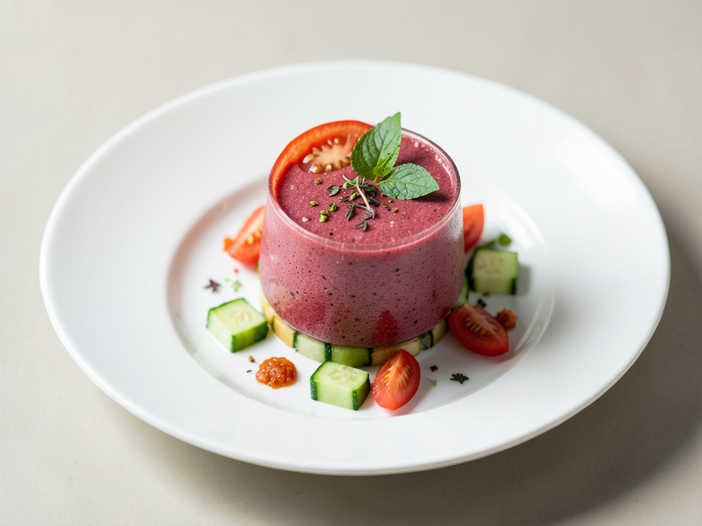Frischer Tomaten-Gurken-Kefir-Smoothie