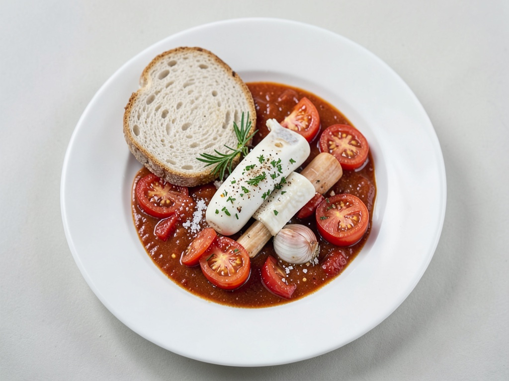 Soupe de tomates rafraîchissante au homard