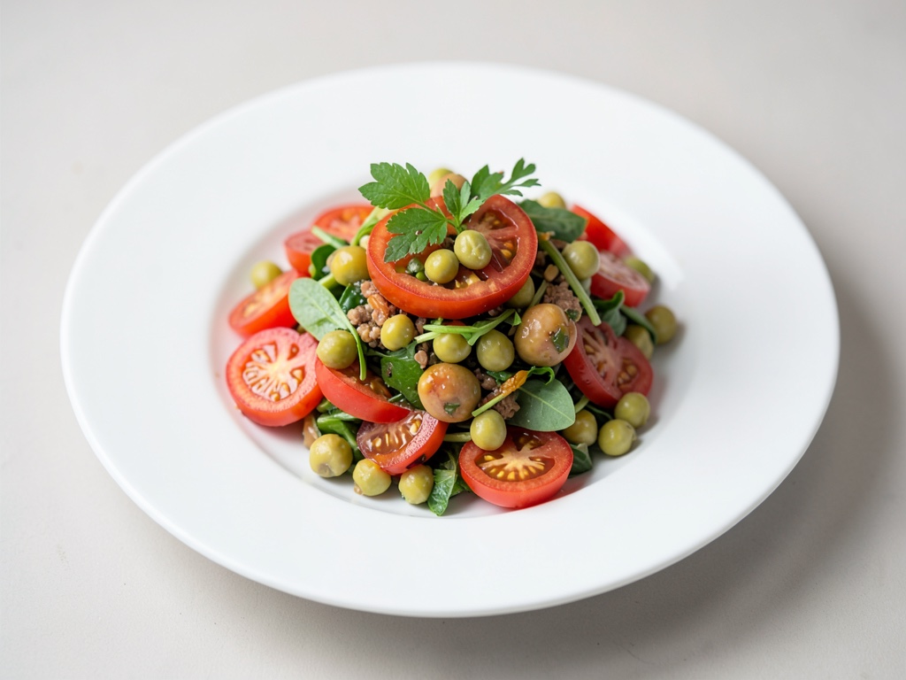 Salade fraîche de tomates et pois chiches