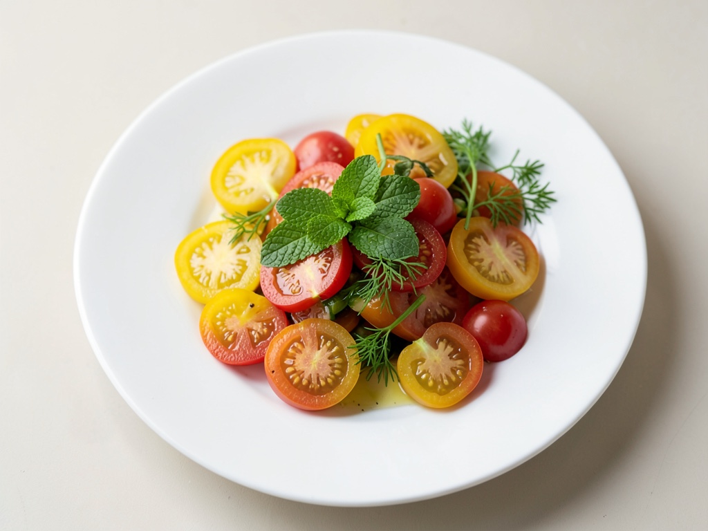 Salade de tomates à la menthe