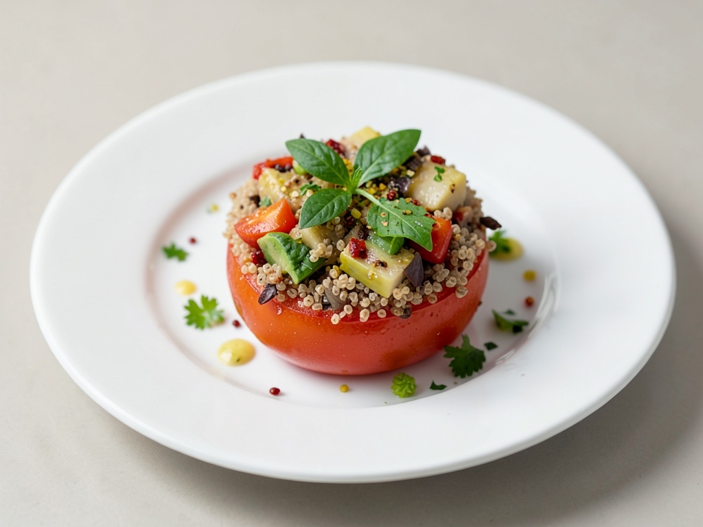 Quinoa con pomodori e ripieno fresco